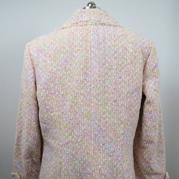 NWT Supply & Demand Pink Rainbow Pastel Bouclé Coat Made in USA of French Fabric - Picture 7 of 16